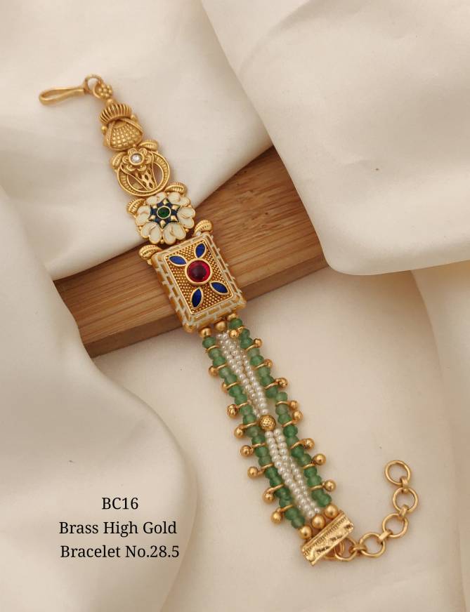 BC16 Designer Brass High Gold Bracelets Wholesale Price In Surat
